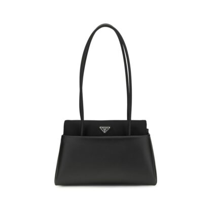 Prada Black Calf Leather Bos Taurus Shoulder Bag - Women