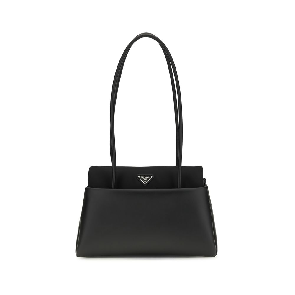 Prada Black Calf Leather Bos Taurus Shoulder Bag - Women