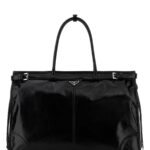 Prada Black Leather Large Shopping Bag Nero Borse A Tracolla - Men