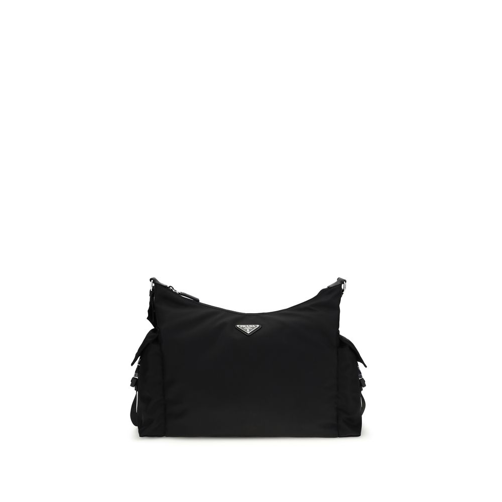 Prada Black Recycled Polyamide Shoulder Bag - Men