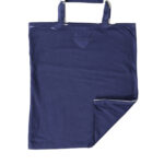Prada Blue Jersey Fabric Logo Shoulder Shopping Tote Bag - Women