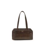 Prada Brown Calf Leather Bos Taurus Shoulder Bag - Women