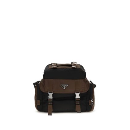 Prada Brown Recycled Polyamide Shoulder Bag - Men