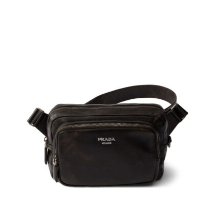 Prada Distressed Nappa Leather Shoulder Bag