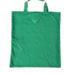 Prada Green Jersey Fabric Logo Shoulder Shopping Tote Bag - Women
