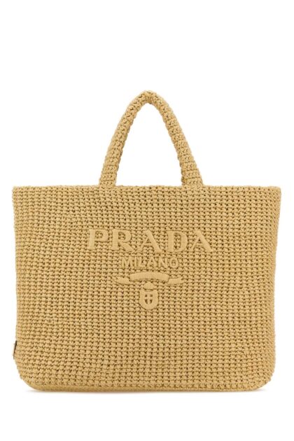 Prada Raffia Shopping Bag Naturale T Borse A Mano - Women