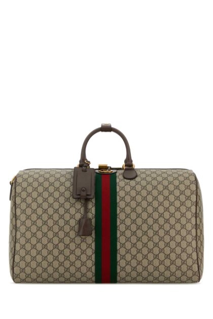 Printed Canvas Large Gucci Savoy Travel Bag Oldbebnacerovrv Borse Da Viaggio - Men