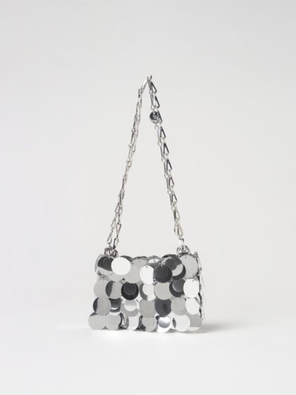 RABANNE Mini Bag Woman color Silver