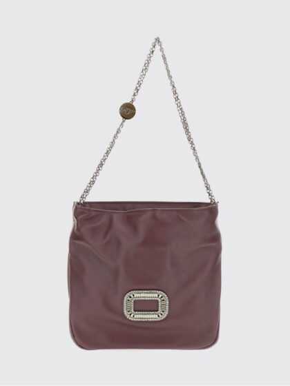 ROGER VIVIER Pilgrim Jewel Buckle Mini Nappa Leather Bucket Bag