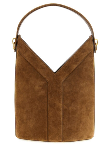 Saint Laurent Brown Calfskin Shoulder Bag - Women
