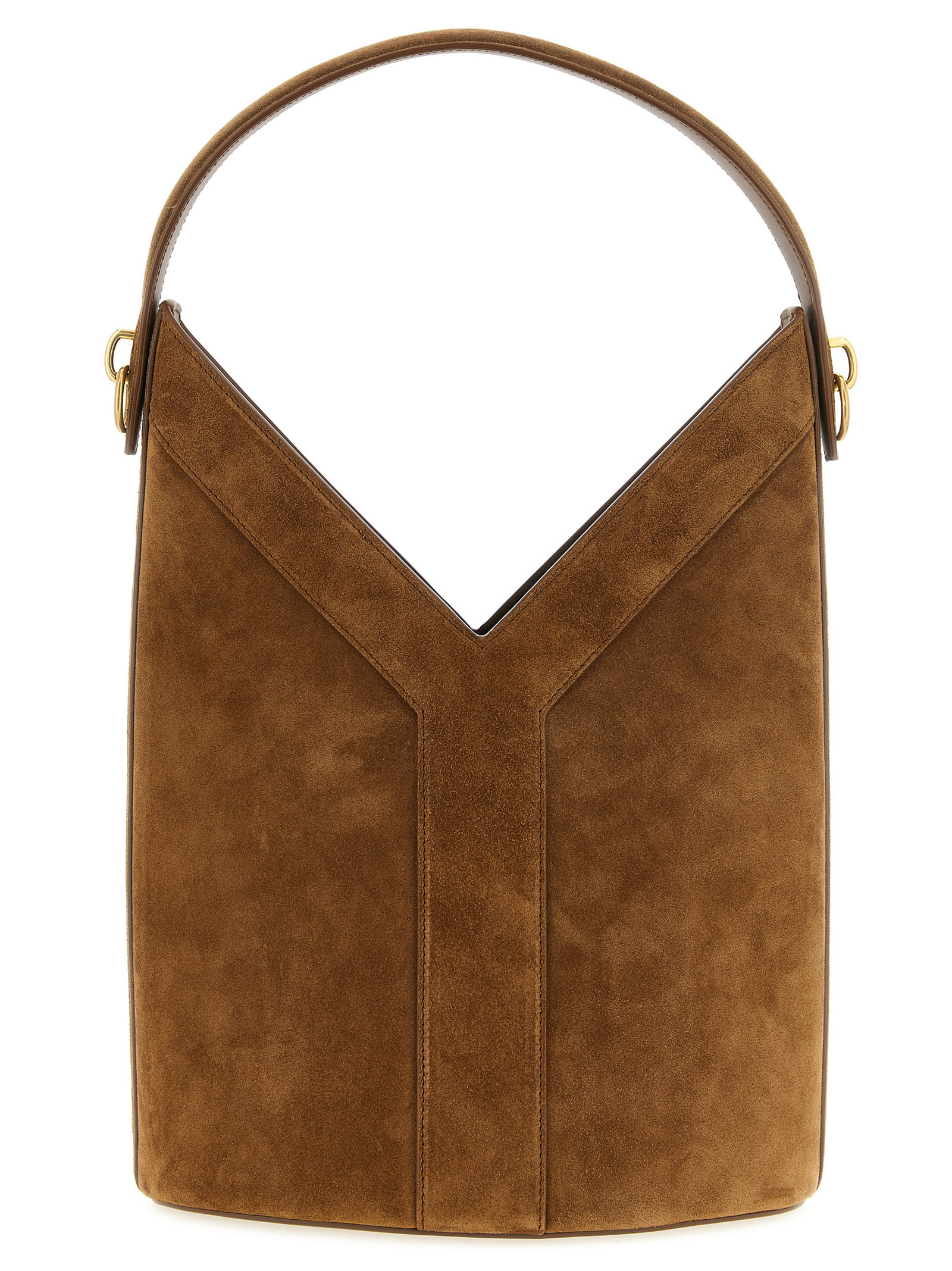 Saint Laurent Brown Calfskin Shoulder Bag - Women