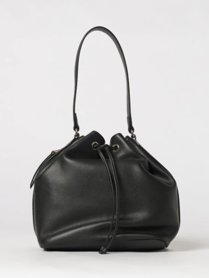 SKYTOS Camilla Pebbled Leather Bucket Bag with Double Handle