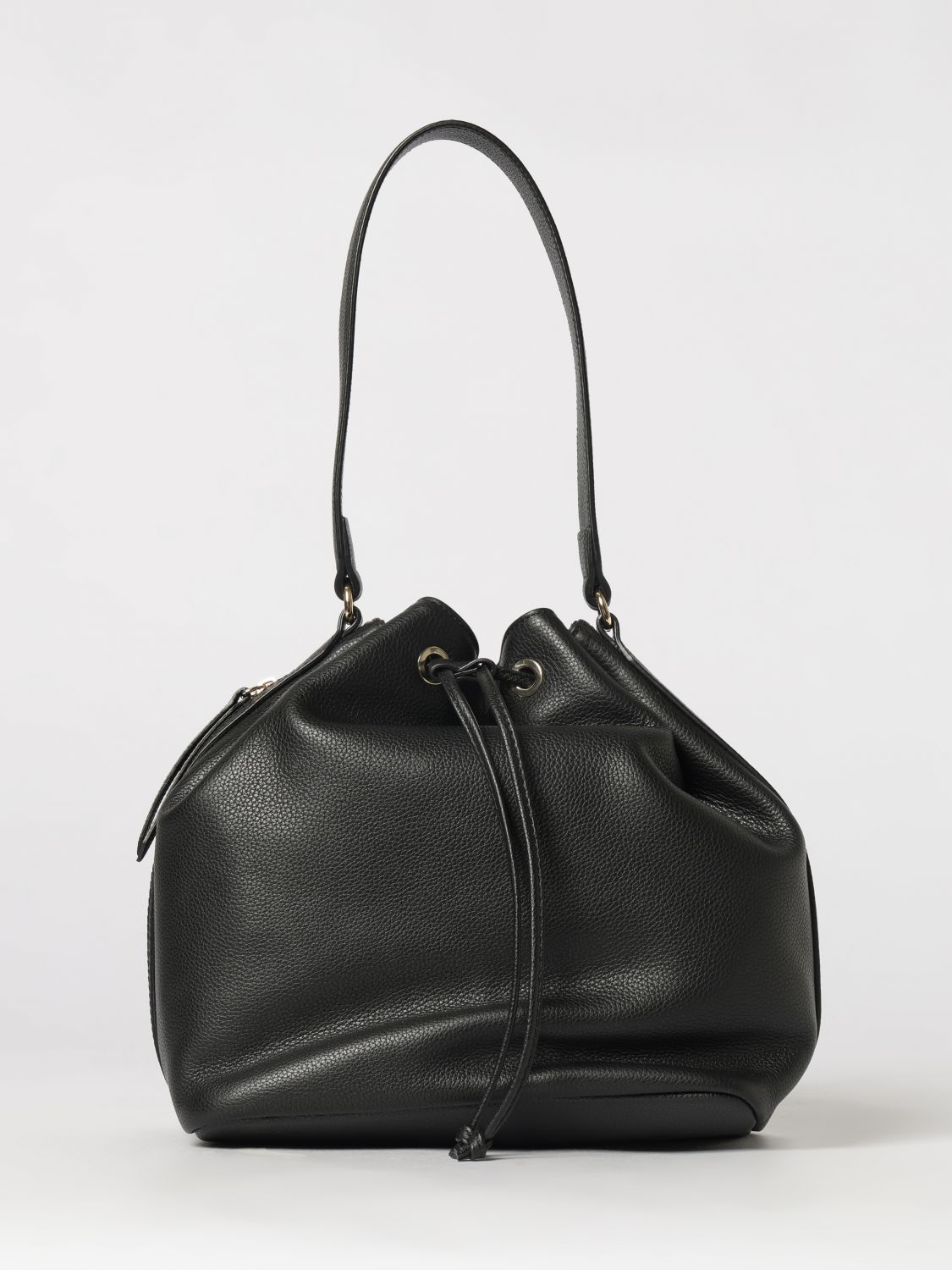SKYTOS Camilla Pebbled Leather Bucket Bag with Double Handle