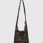 STAUD Coronado Wooden Net Crossbody Bag with Tie Closure