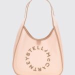 STELLA MCCARTNEY Polyamide Shoulder Bag with Embroidered Logo and Rounded Shape