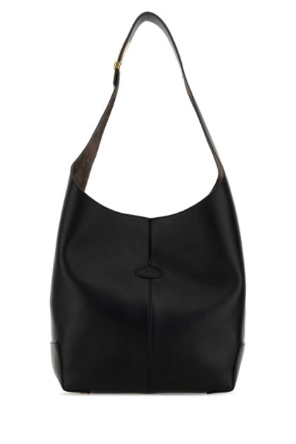 Tod's Black Leather Tod S Di Bag Folio Bucket Nero Borse A Mano - Women