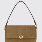 TORY BURCH Charlie Mini Suede Shoulder Bag with Double T Logo