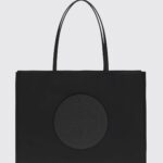TORY BURCH Ella Recycled Nylon Tote Bag with Double Handle and Tonal Logo