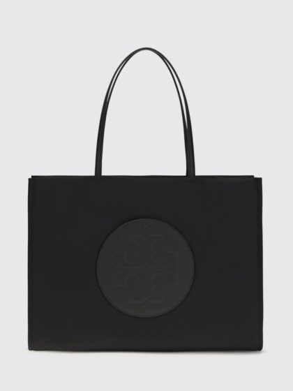 TORY BURCH Ella Recycled Nylon Tote Bag with Double Handle and Tonal Logo