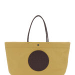 Tory Burch Ella Twist Tote Bag with Two Top Handles and Logo on Front in Yellow Ecoleather for Women Polyamide - Women