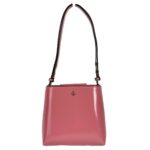 Tory Burch Patent Emerson Small Bucket Bag Purse Gold Leather - Women