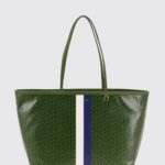 TORY BURCH Racer Tote Bag in Coated Cotton with All Over Monogram