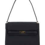 Tory Burch Shoulder Bag Lee Radziwill With Single Strap And Clasp Closure On The Front Black Leather For Women Cow - Women