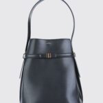 TOTEME Calfskin Bucket Bag with Monogram Logo