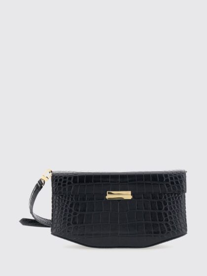TOTEME Clip Mini Crossbody Bag in Croc-Effect Leather with Metal Logo