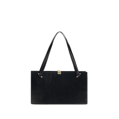 Versace Black Calf Leather Bos Taurus Shoulder Bag - Women