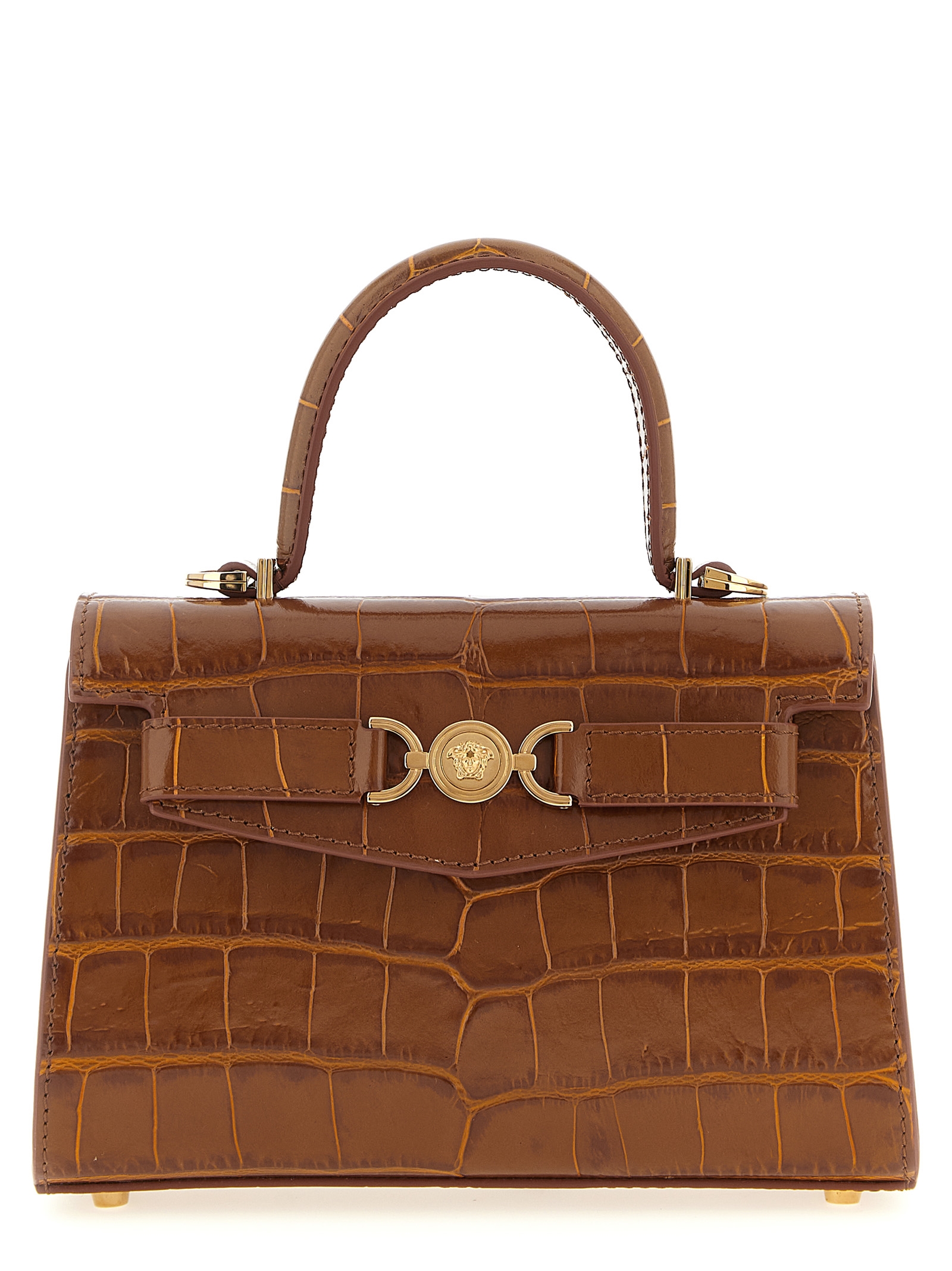 Versace Brown Calfskin Handbag Bag - Women