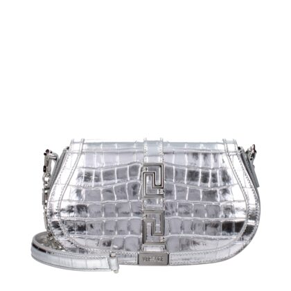 Versace Gray Leather Shoulder Bag - Women