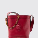 VERSACE Leather Pivot Bucket Bag