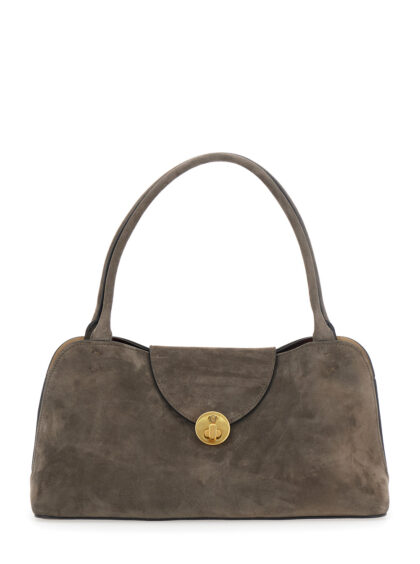 Versace Medium Ew Shoulder Calf Leather Brown Lamb Bags - Women