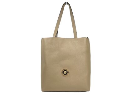 Versace Medusa Large Leather Tote Bag With Pouch Gold - Women