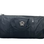 Versace Medusa Large Nylon Duffle Bag Silver - Women