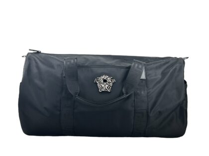 Versace Medusa Large Nylon Duffle Bag Silver - Women