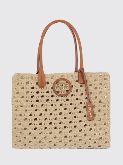 VERSACE Tote Bag Woman color Natural