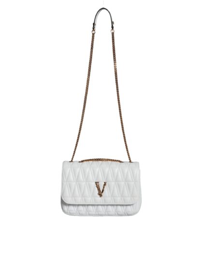 Versace White Mini Nappa Leather Crossbody Shoulder Bag Aos - Women