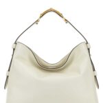 White Leather Medium Gucci Beatrix Shopping Bag Dustywhite Borse A Mano - Women
