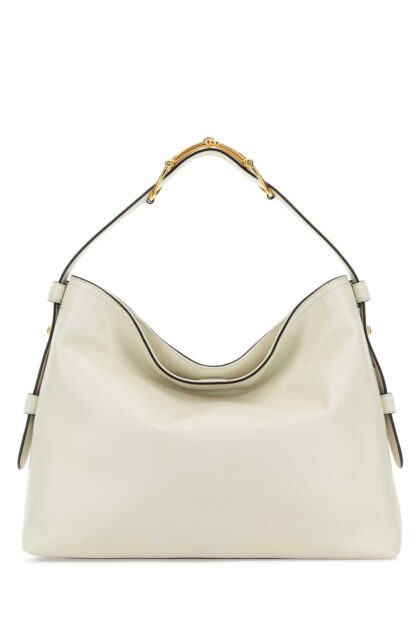 White Leather Medium Gucci Beatrix Shopping Bag Dustywhite Borse A Mano - Women