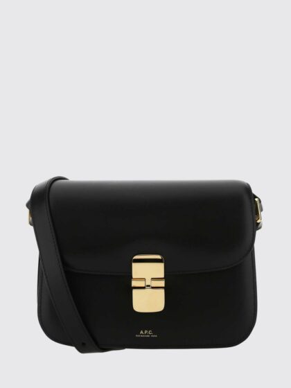 A. P.C. Grace Smooth Leather Crossbody Bag with Buckle