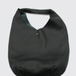 A. P.C. Le Neige Large Shoulder Bag in Grained Leather with Laminated Logo