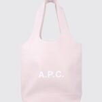 A. P.C. Small Ninon Tote Bag in Recycled Materials with Printed Logo