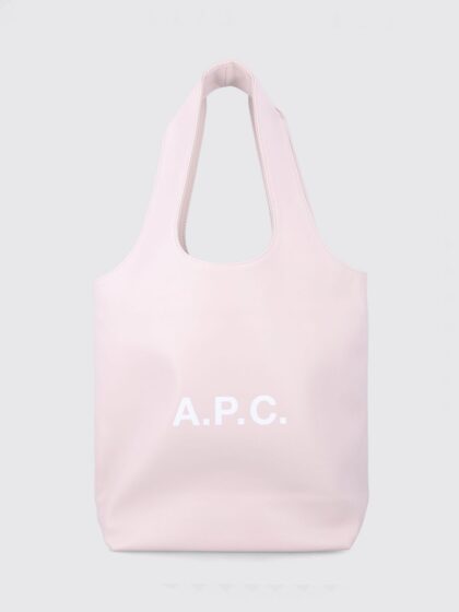 A. P.C. Small Ninon Tote Bag in Recycled Materials with Printed Logo