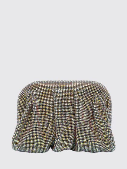 BENEDETTA BRUZZICHES Venus Draped Crystal Mesh Mini Bag with Strap