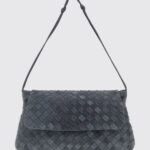 BOTTEGA VENETA Giorno Bag in Woven Suede