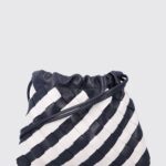 BOTTEGA VENETA Mini Intrecciato Leather Crossbody Bag with Two-Tone Stripe Motif