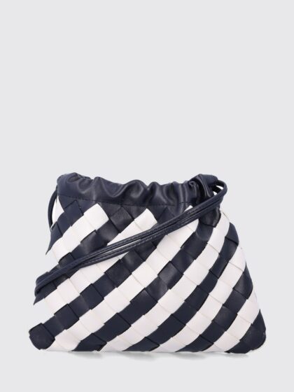 BOTTEGA VENETA Mini Intrecciato Leather Crossbody Bag with Two-Tone Stripe Motif