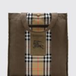 BURBERRY Trench Tote Bag in Vintage Check Fabric with EKD Logo